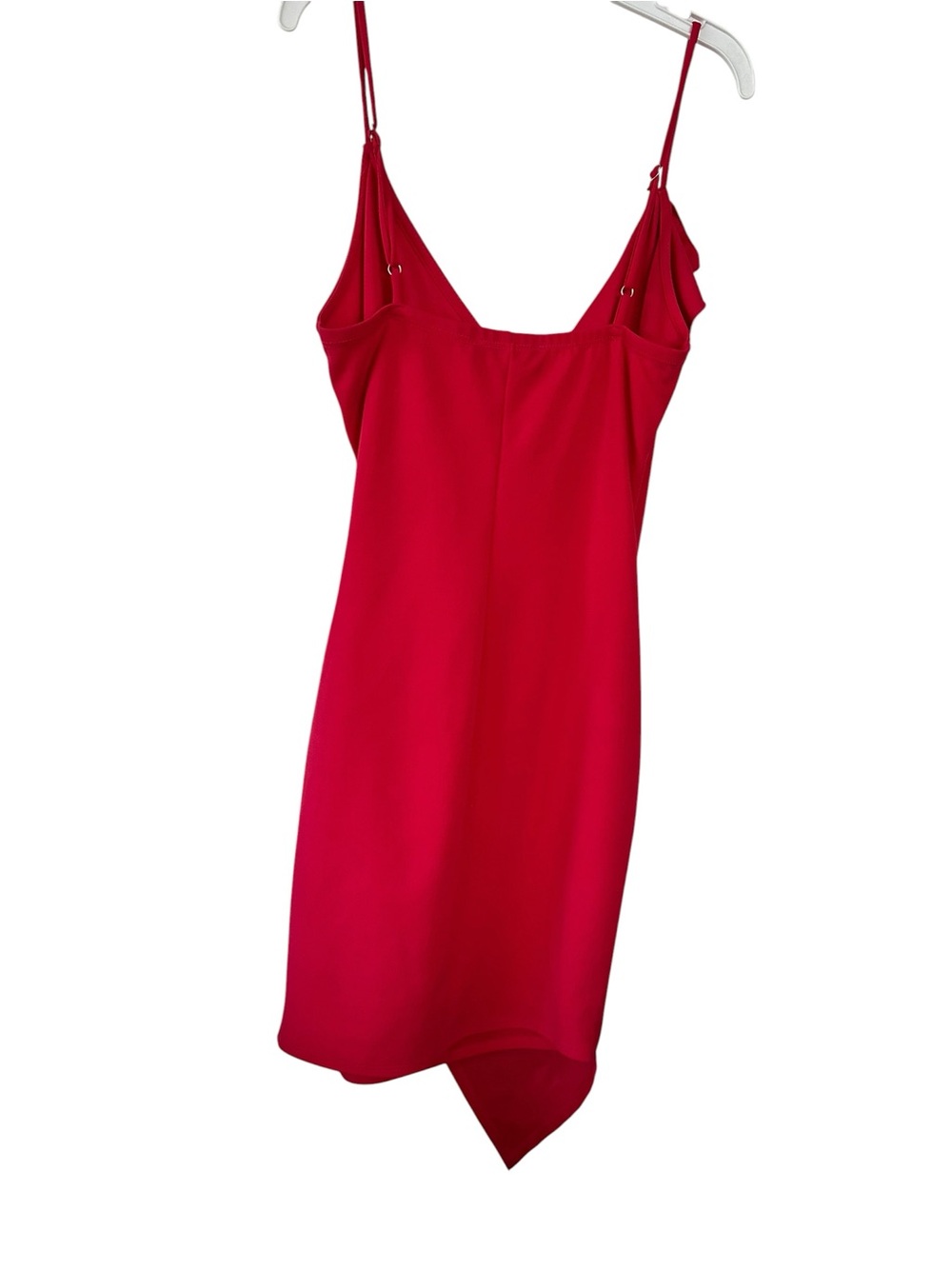 Lulu's Red One-Shoulder Ruffle Slip Dress - Picture 2 of 5